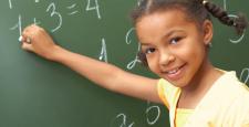 Girl at the chalkboard